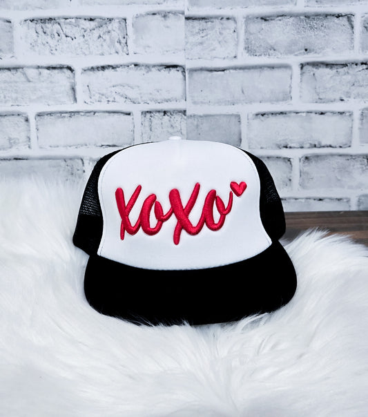 Handmade Embroidered Foam Front Cap – 3D Puff XOXO | Black Fox Clothing Co