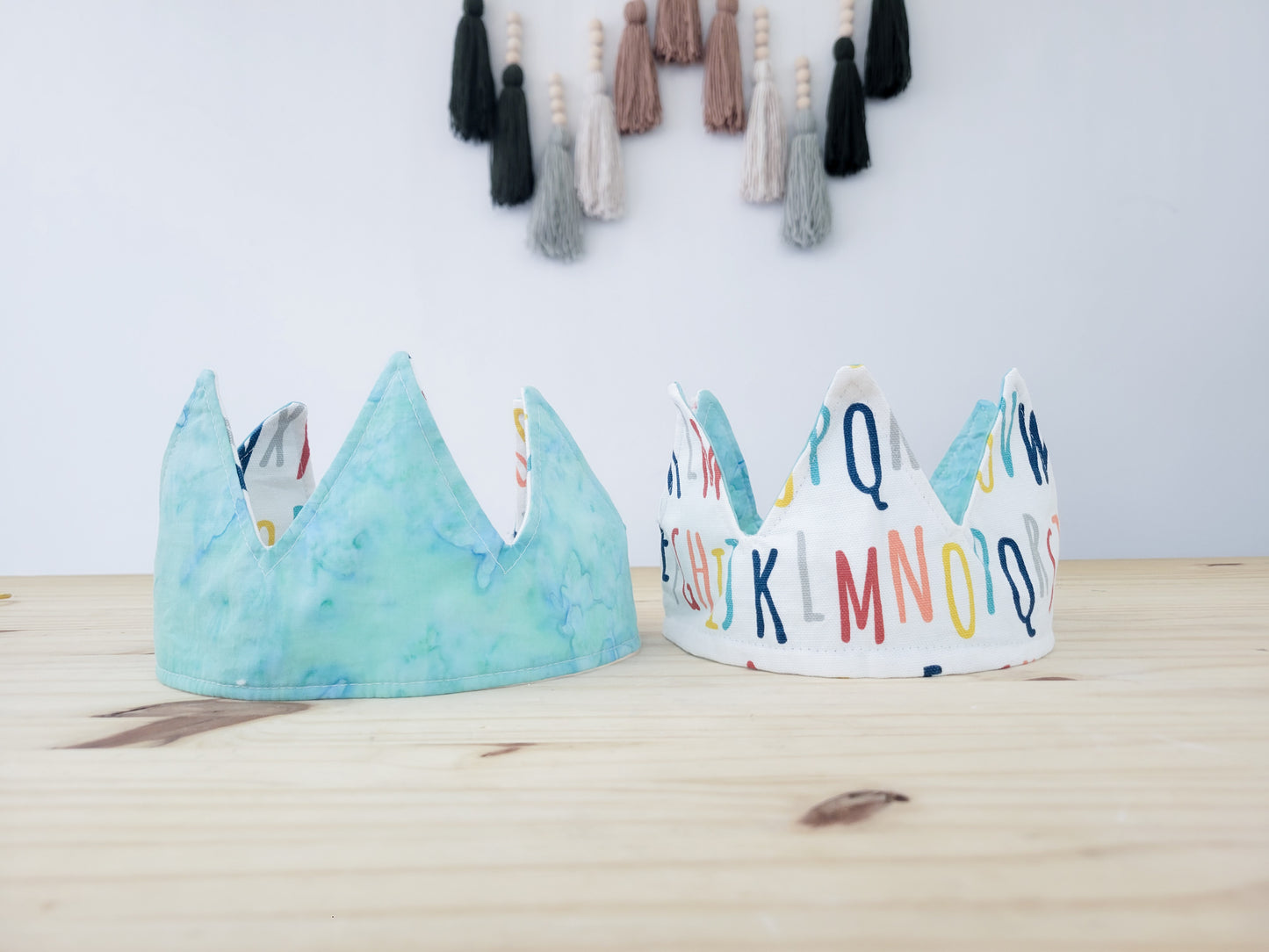 Reversible Pretend play fabric crown