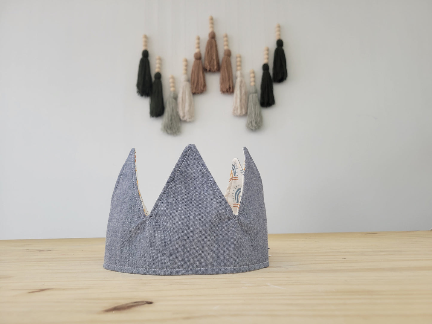 Reversible Pretend play fabric crown