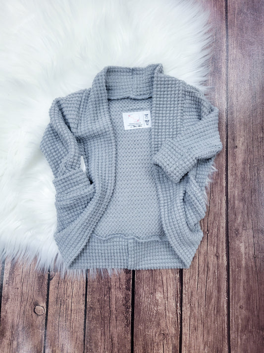 Grow with Me Girl's Gray Cardigan