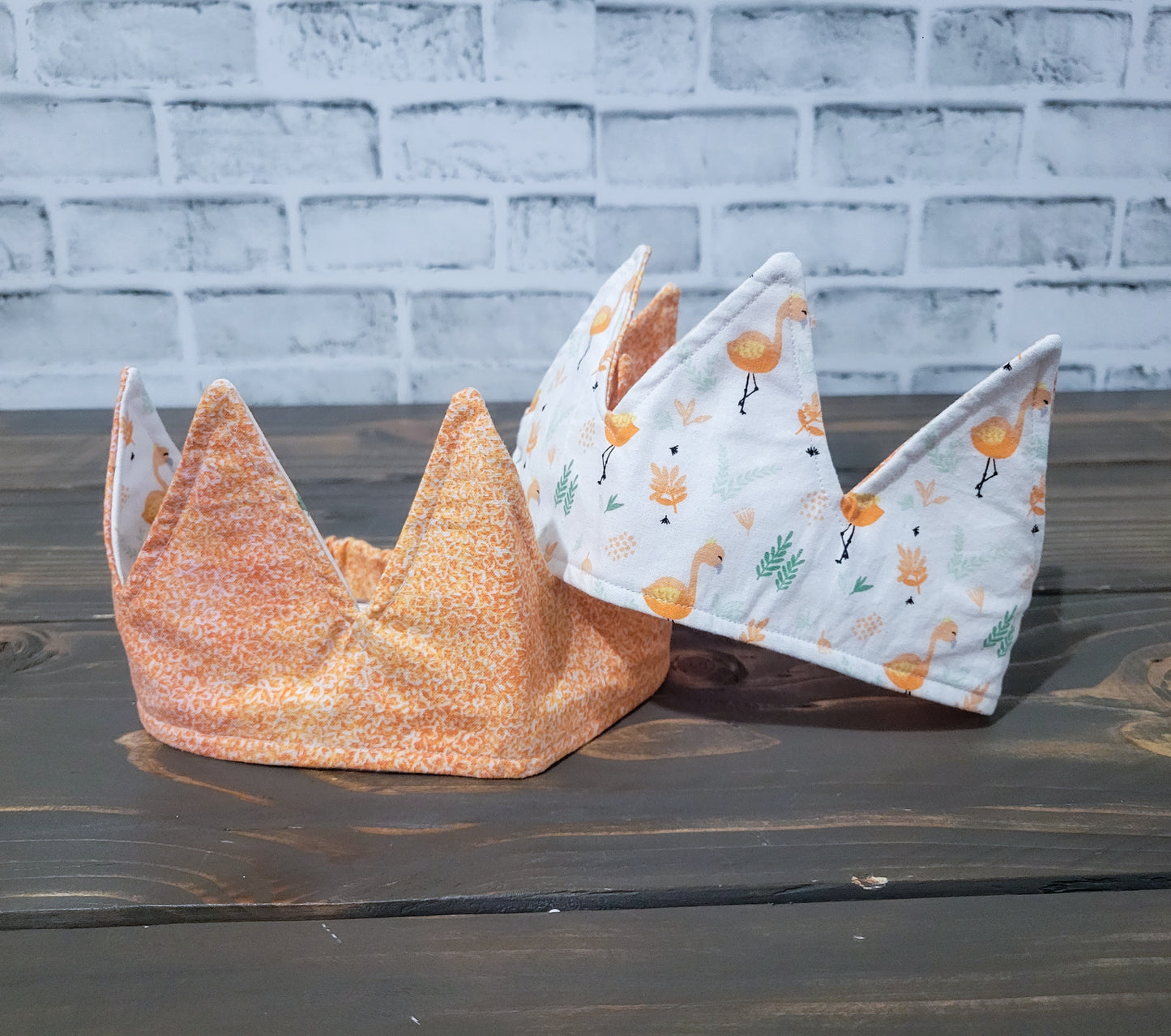 Reversible Pretend play fabric crown