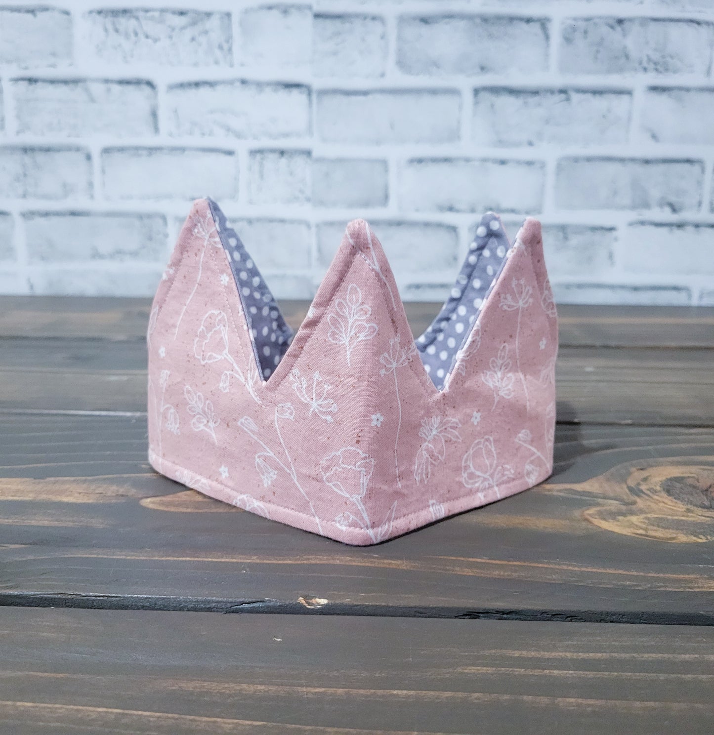 Reversible Pretend play fabric crown