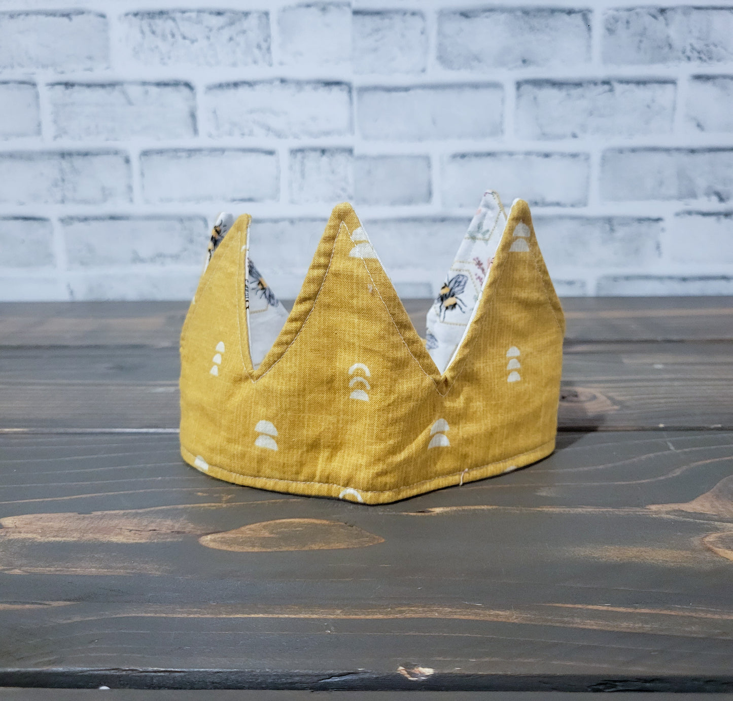 Reversible Pretend play fabric crown