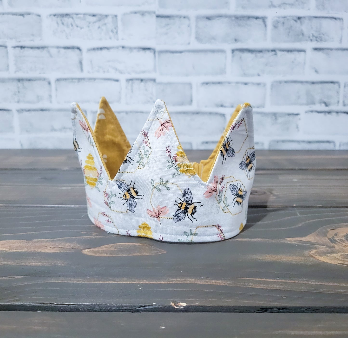 Reversible Pretend play fabric crown