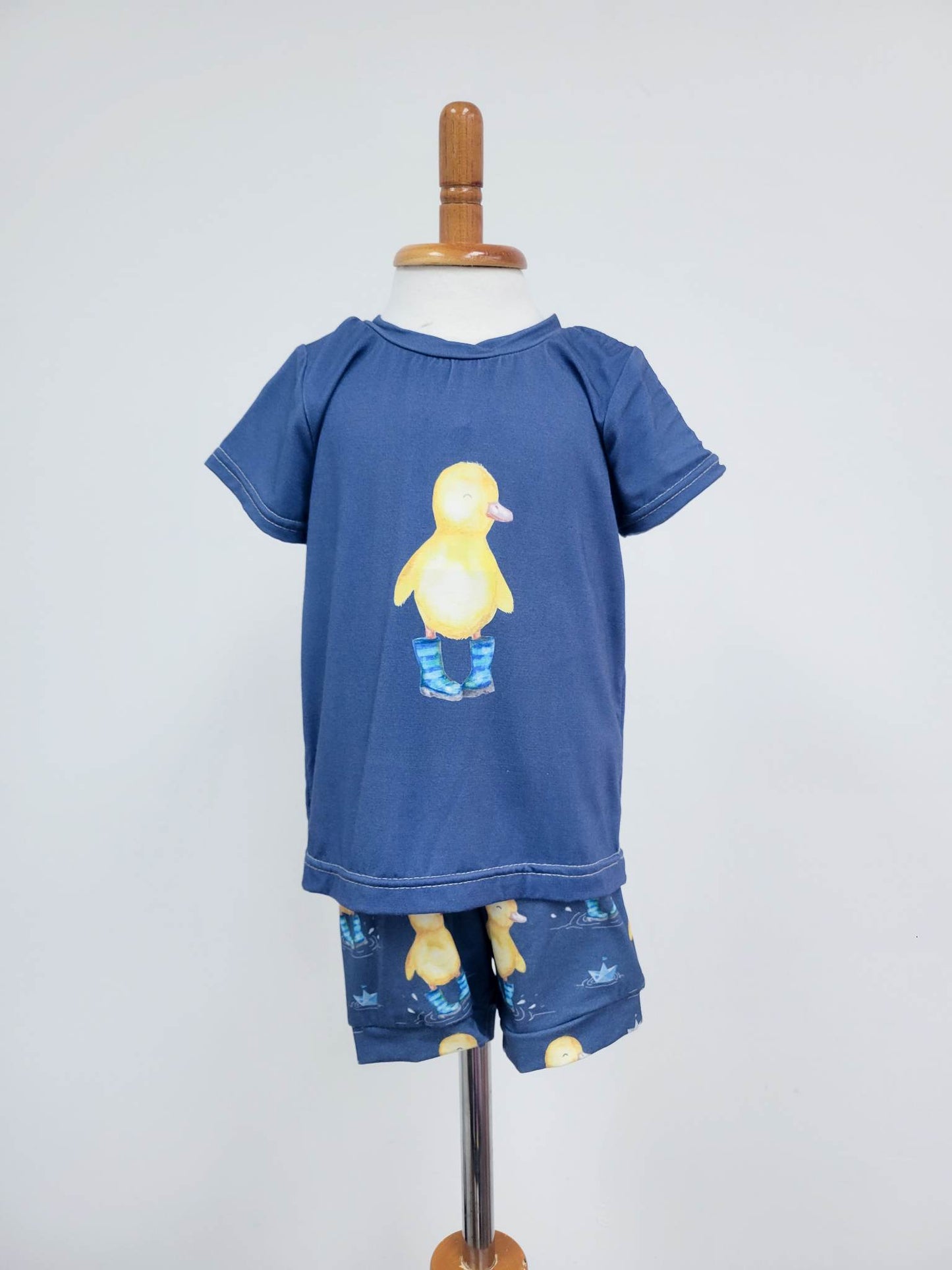 Ducks Baby Boy Grow with Me Shirt and shorts Outfit