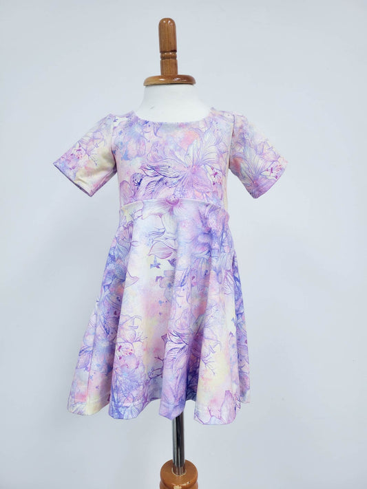 Grow with Me Girl's Opal Floral Pastel Dress