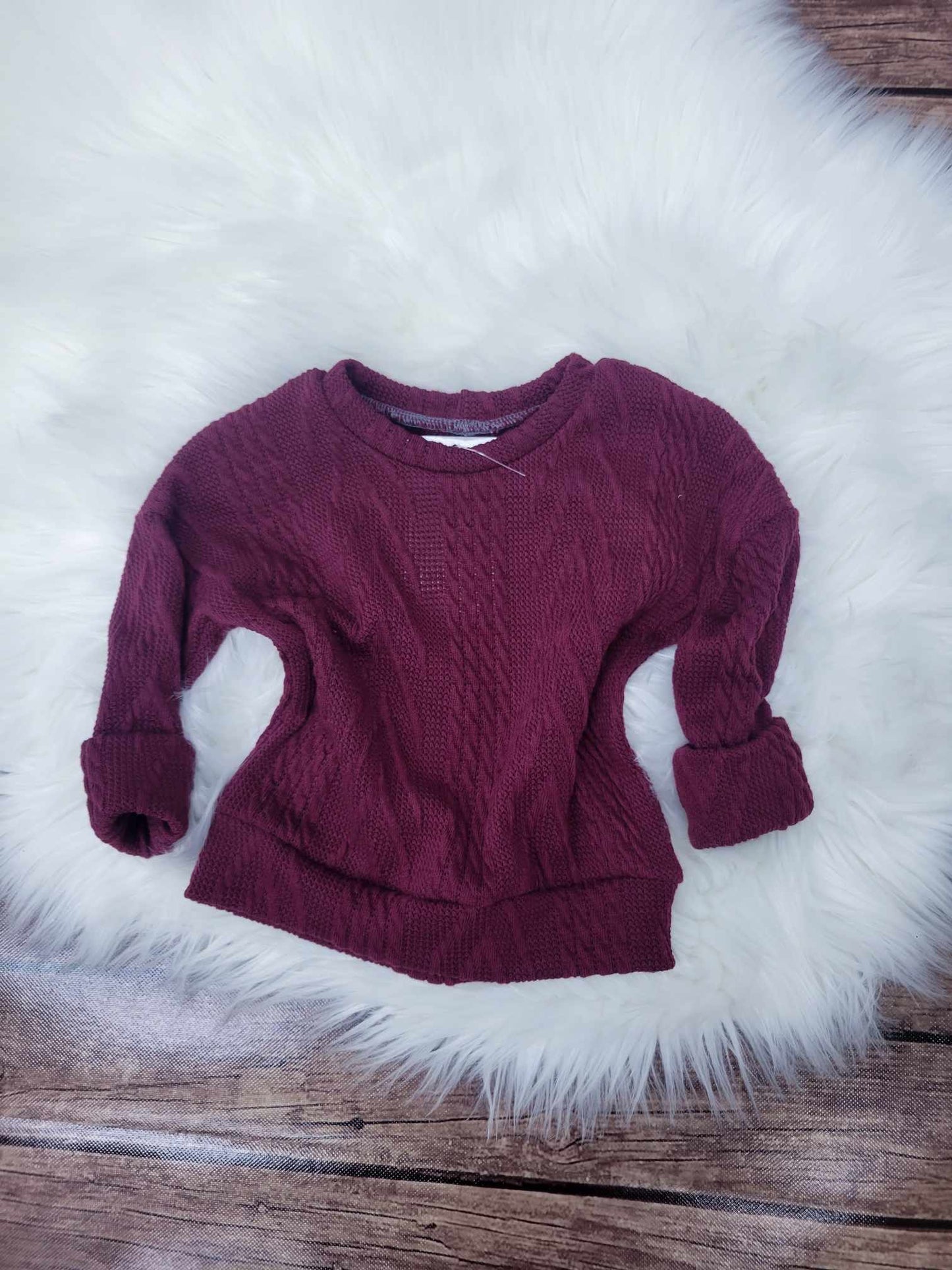 Grow with Me Sweater embossed cable knit dolman sweaters