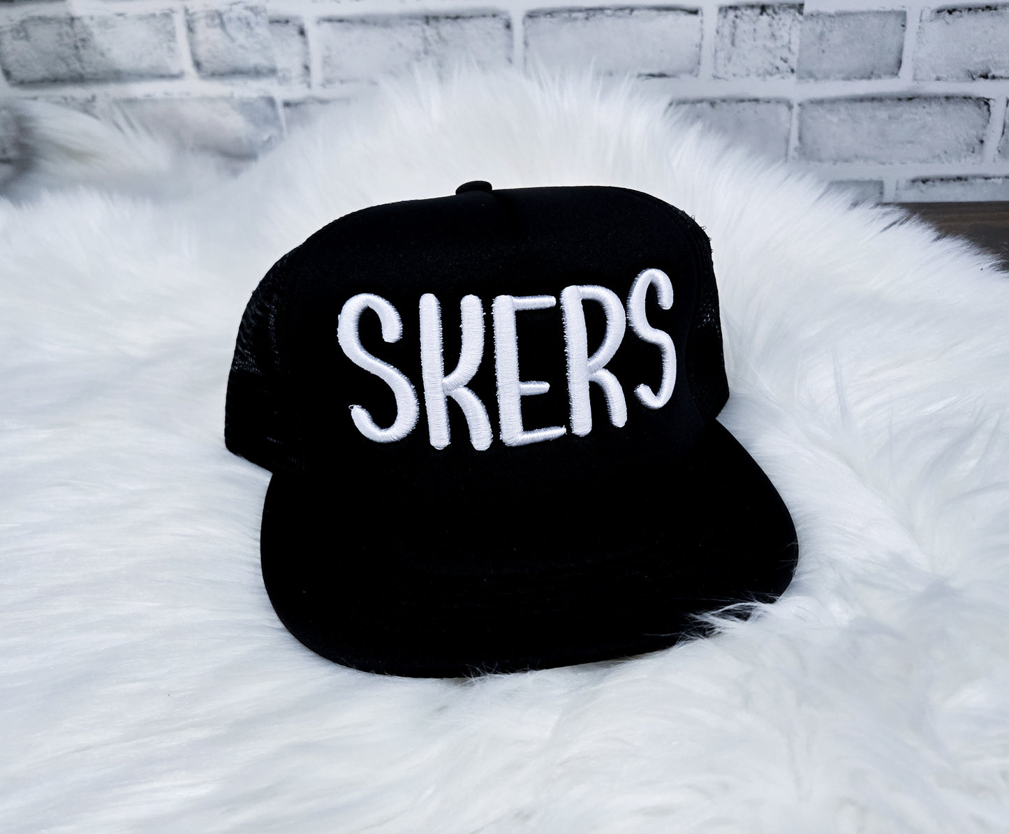 Handmade Embroidered Cap – 3D Puff SKERS | Black Fox Clothing Co