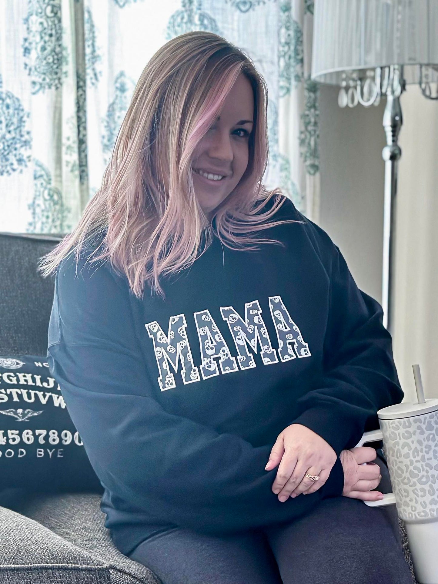 MAMA skulls Crewneck Sweatshirt for Women