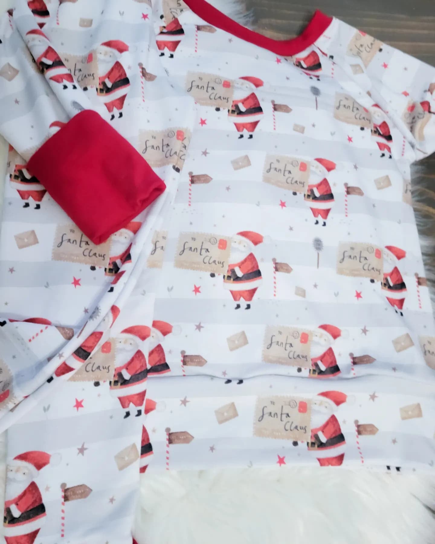Baby Christmas outfit, baby Christmas pajamas, kids Christmas pjs, holiday pajamas, holiday Pajamas, kid's Santa outfit, Outfit santa claus
